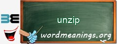 WordMeaning blackboard for unzip